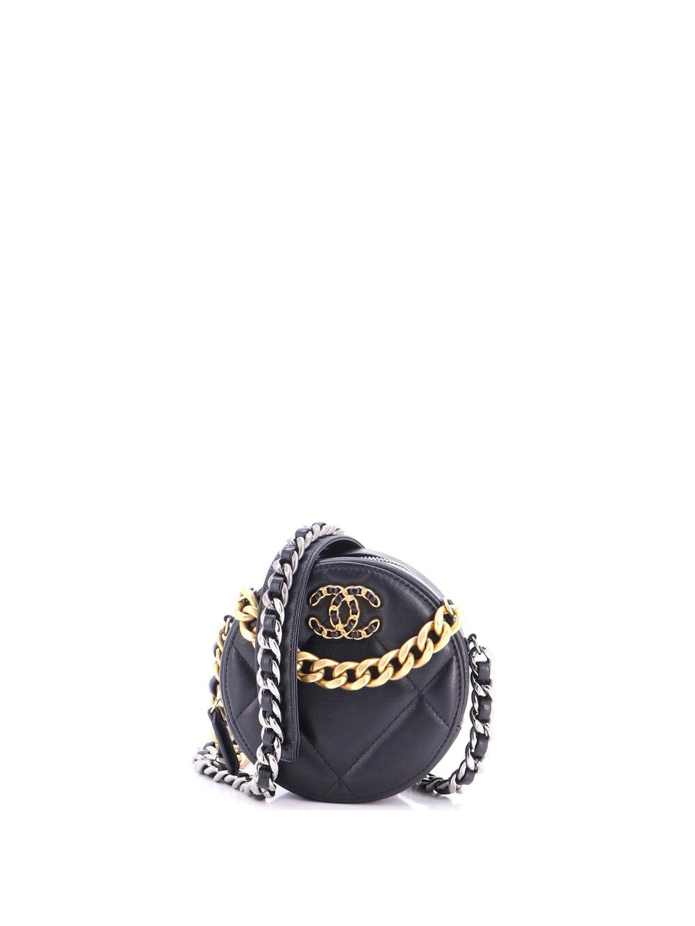 Chanel 19 Round Clutch With Chain #292082C27B